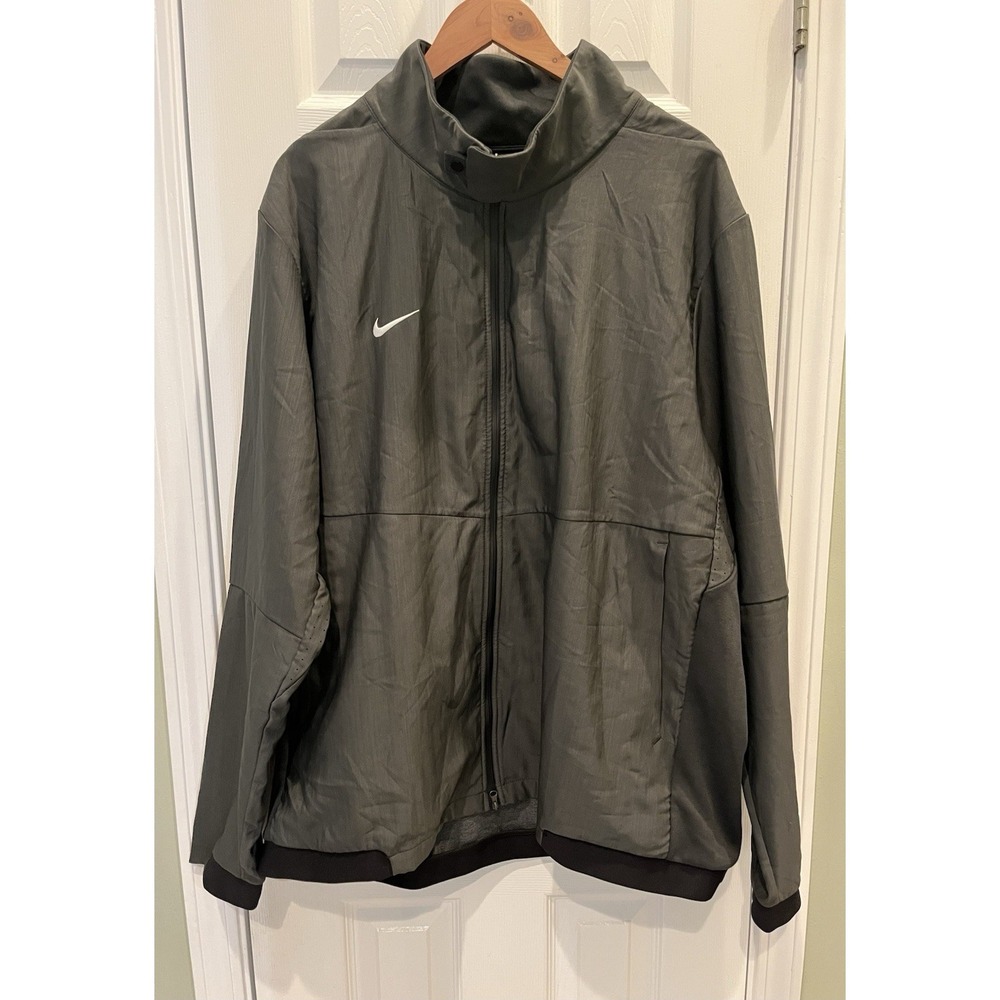 Nike Dri-Fit LightWeight Travel Jacket Grey‎ Men 2XL Grey Full Zip Performance